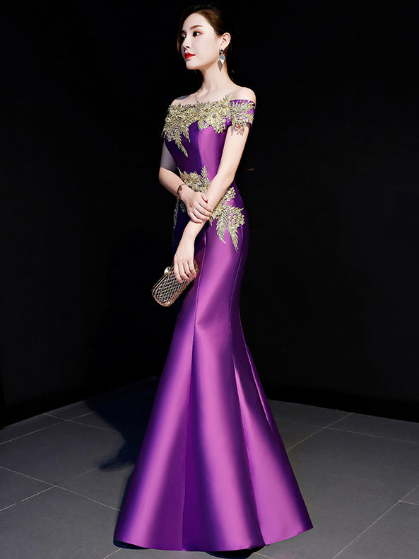 Off Shoulder Mermaid Fishtail Formal Evening Dress