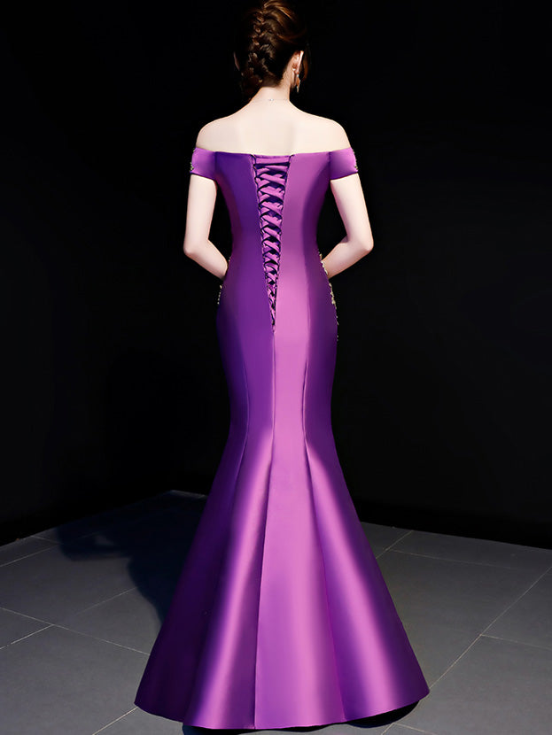Off Shoulder Mermaid Fishtail Formal Evening Dress