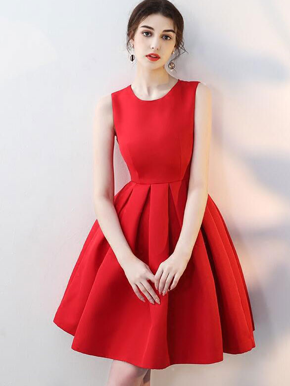 Fit & Flare Short Party Dress with Big Bow