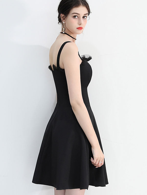 Short Fit & Flare Slip Evening Dress