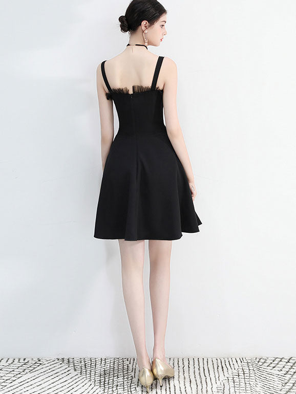 Short Fit & Flare Slip Evening Dress