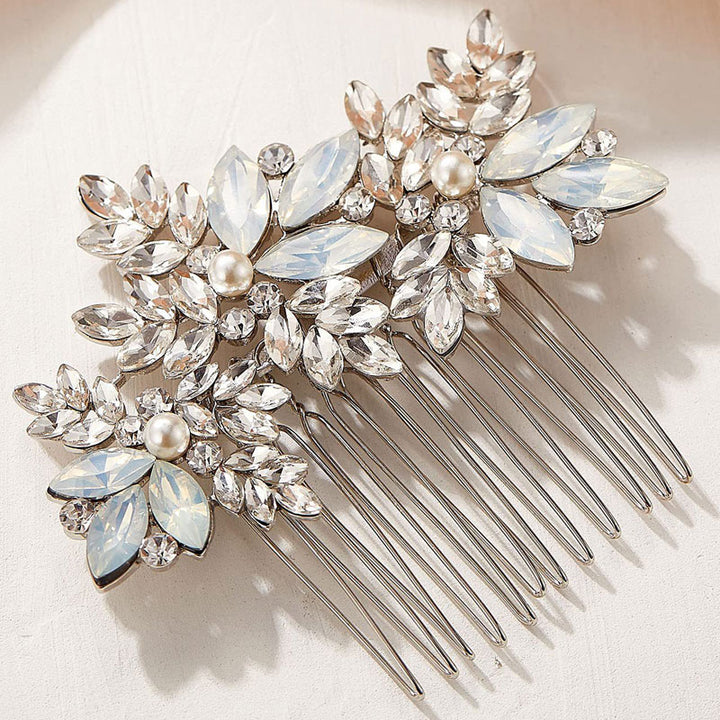 Crystal Brides and Bridesmaids Hair Combs Clips