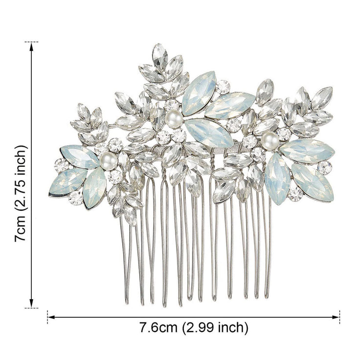 Crystal Brides and Bridesmaids Hair Combs Clips
