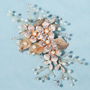 Rhinestone Leaf Flower Wedding Bridal Hair Clip Pin