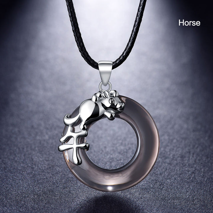 12 Zodiac Animals Pendant Necklace Birthday Gift