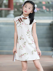 Parent-Child Floral Kids Cheongsam / Qipao Dress