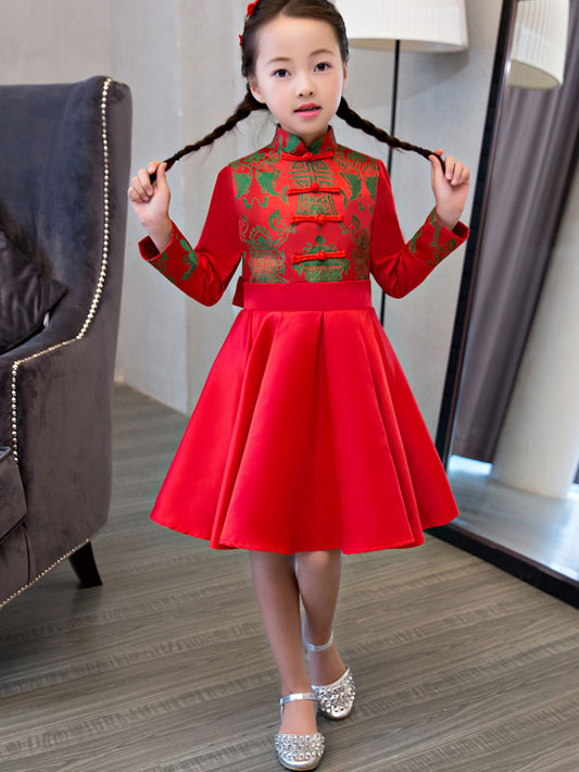 Kids Girl A-Line Cheongsam / Qipao Party Dress