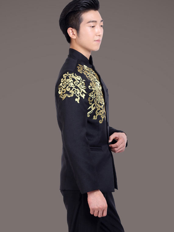 Embroidered Men's Wedding Tang Jacket