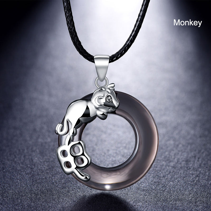 12 Zodiac Animals Pendant Necklace Birthday Gift