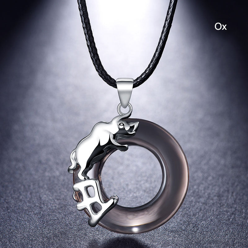 12 Zodiac Animals Pendant Necklace Birthday Gift