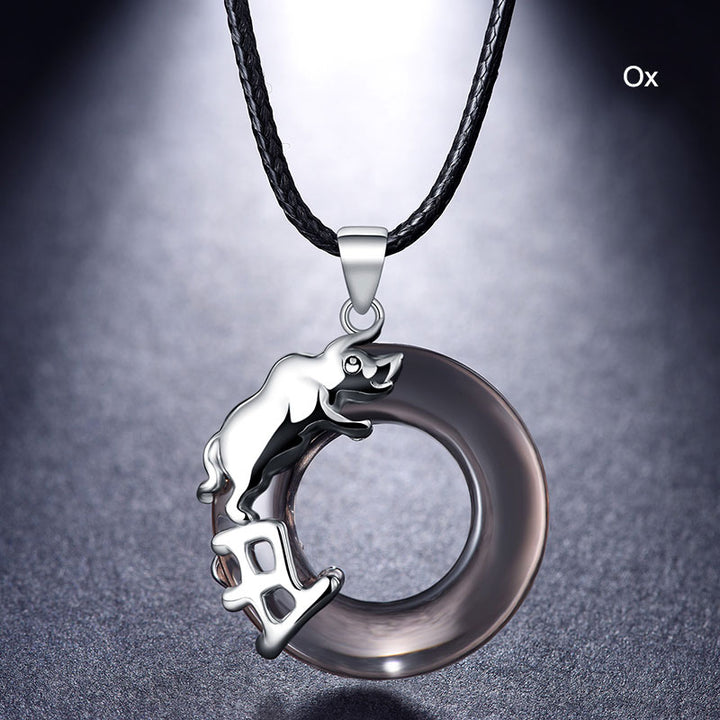 12 Zodiac Animals Pendant Necklace Birthday Gift