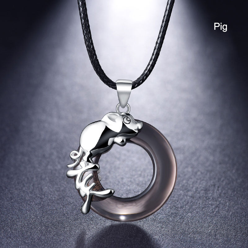 12 Zodiac Animals Pendant Necklace Birthday Gift
