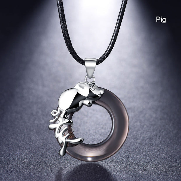 12 Zodiac Animals Pendant Necklace Birthday Gift