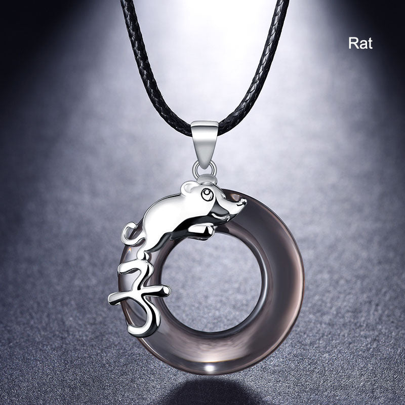 12 Zodiac Animals Pendant Necklace Birthday Gift