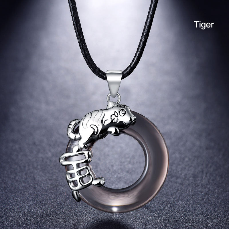 12 Zodiac Animals Pendant Necklace Birthday Gift